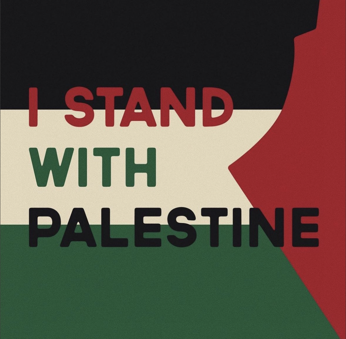 I Stand with Palestine design banner